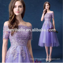 Hotsale Sweet Purple Robe de demoiselle d&#39;honneur Robe de soirée en mousseline de soie